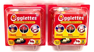 Two Egglettes 4-Pack Hard-Boiled Eggs Without Shell Cookers "As Seen On TV" - Picture 1 of 3
