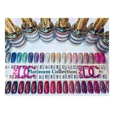 DND DC Platinum Glitter Gel Full Collection 36 pcs + Color Swatch  - Imagem 1 de 3