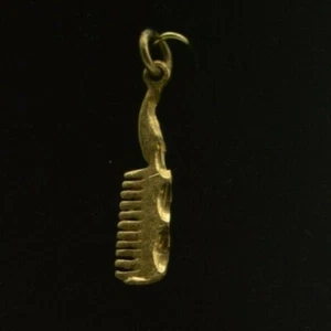 -14k GOLD HAIR COMB CHARM PENDANT (ch1017) - Picture 1 of 3
