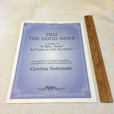 Tell the Good News Cynthia Dobrinski O Zion Haste  Sheet Music 2002 Handbells - Image 1 of 4