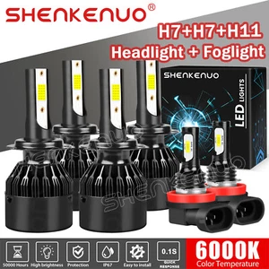 6X 6000K LED Kit Hi/Lo Beam + Fog Light Bulbs Combo for Hyundai Sonata 2011-2014 - Picture 1 of 12