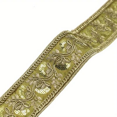 13m Sequin Embroidered Trim Ribbon for Dress DIY Crafts Curtain Home Decor Multi - Image 1 of 4