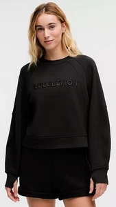 *NWT* lululemon Scuba Oversized Pullover Wordmark [BLACK] Women's XS/S US - Foto 1 di 5