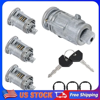 Nuevo juego de cilindros de encendido y bloqueo de 3 puertas con 2 llaves para Jeep TJ 2002-2006 68001713A Foto 1 de 4