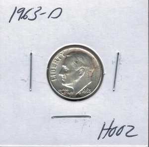 1963 D Roosevelt Dime H002 !!!Free Shipping!!! - Picture 1 of 3