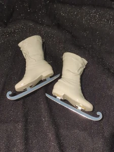 Set if 2 Vtg. DEPT 56 White Figure Skates Porcelain Christmas Ornament  - Picture 1 of 5