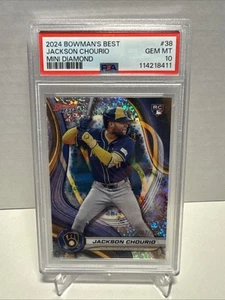 Bowman's Best #38 Jackson Chourio Mini Diamante 2024 PSA 10 Gemas Como Nuevo - Imagen 1 de 2