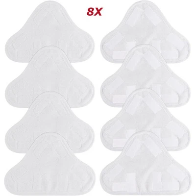 8X Steam Mop Pads for H2O H20 X5 Floor Cleaners Replacement Microfibre Head Pads - Image 1 of 4
