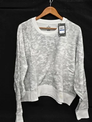 Brand New Under Armour White Rival Camo Crew Fleece Activewear Top / Sz: X-Large - Image 1 of 4
