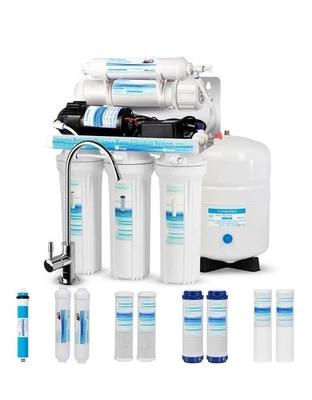 Geekpure 5 Stage Reverse Osmosis Water Filter System with Booster Pump 75 GPD - Image 1 of 4