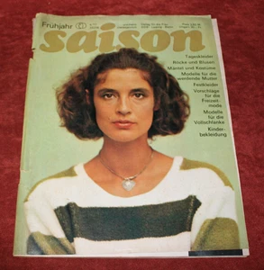 Zeitschrift  Saison 4/77 Verlag für die Frau DDR  m. Schnittmuster - Bild 1 von 12