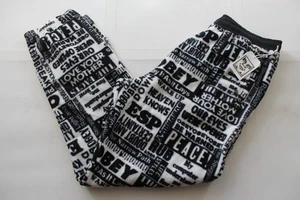 Black / White Obey Clothing easy post fleece lounge pant trousers - large - new - Picture 1 of 6