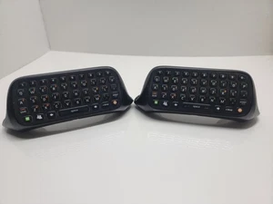 2 X Genuine Official OEM Microsoft  XBOX 360 Chatpad Keyboard Black Color Used - Picture 1 of 6
