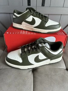 Nike Dunk Low Pale Ivory Cargo Khaki Green Sneakers HF5441-102 Mens Size 10 - Picture 1 of 5