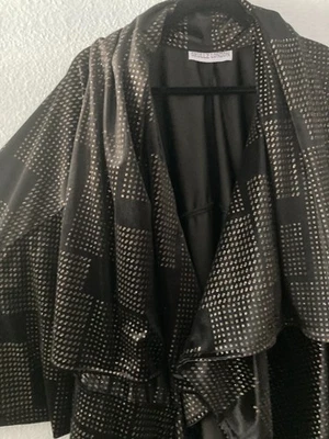 LAST ONE!....THE EXQUISITE SKULLZ LONDON BLACK SHIMMERING DAUPHINE JACKET - Image 1 of 4