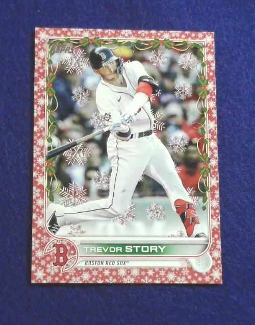 2022 Topps Holiday Red Metallic snowflakes Trevor Story - Image 1 of 3