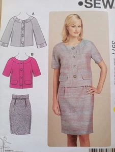 Skirt Suit Sewing Pattern 3577 Office Jacket Skirt Sewing Pattern - Picture 1 of 2
