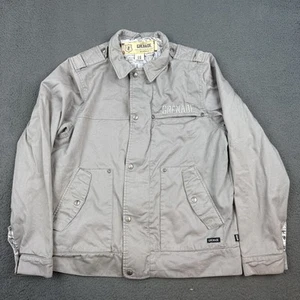 Grenade Fatigue Jacket Mens Large Gray Snap Bomber Snowboarding - Picture 1 of 10