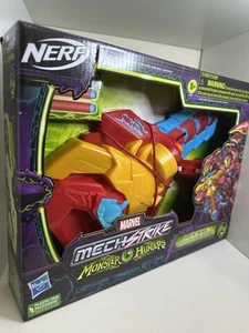 Marvel Mech Strike Monster Hunters Iron Man Nerf Blaster | Hasbro Pop-Out Blade - Picture 1 of 8