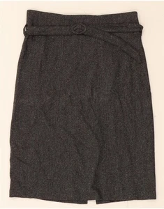 BENETTON Womens Straight Skirt IT 44 Medium W32 Grey Wool AK06 - Picture 1 of 3