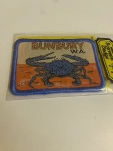 VTG BUNBURY Western Australia Sew On Patch - Picture 1 of 1