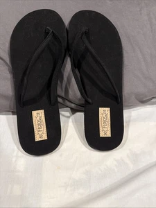 Flojos Fiesta schwarze Damen-Flip-Flop-Sandalen mit gepolstertem Fuß- & Fußgewölbestütze Größe 10 - Bild 1 von 16