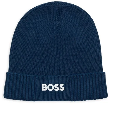 NUEVO CON ETIQUETAS BOSS Hugo Boss (Etiqueta Verde Hugo Boss) LOGO Gorro Gorro Foto 1 de 2