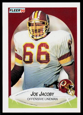 Joe Jacoby, 1990 Fleer Football Card, #157, Washington Redskins, - Image 1 of 2