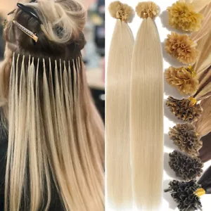 Nail U Tip Keratin Fusion Pre Bonded 100% Remy Human Hair Extensions 200S THICK - Picture 1 of 32