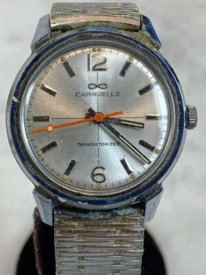 Vintage CARAVELLE Transistorized Watch. 12 Jewels Quartz 12OTC READ - Image 1 of 4