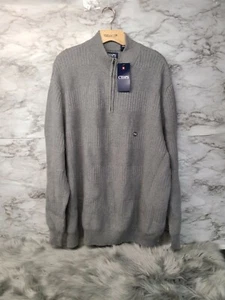 CHAPS Pullover Sweater - Men's Size 2XB 1/4 Zip Gray XXL #B1 - Picture 1 of 6