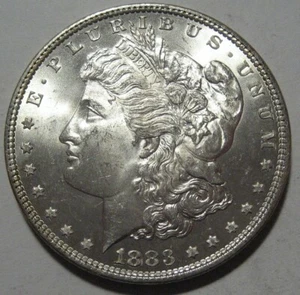 = 1883 BU++ MORGAN Dollar, Super Luster, Nice BU, FREE Shipping - Picture 1 of 2