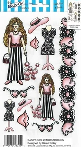 E-Z Rub-On Transfers Sassy Girl - Artesanía, Fabricación de Tarjetas, Libro de recortes - EMB657 - Imagen 1 de 2
