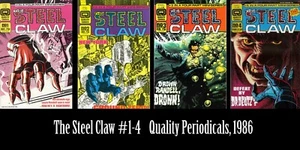 The Steel Claw #1-#4; Quality Periodicals 1986; complete series; vintage; VF - Picture 1 of 5