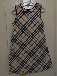 BURBERRY Girl Nova Check  Sleeveless A Line Dress Size 4 - Picture 1 of 4