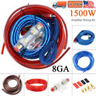 1500W 8Ga Power Car Amplifier Wiring Kit Cable Amp Speaker Wire Audio Subwoofer