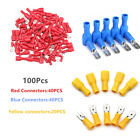 100Pcs Male Female Insulated Spade Wire Crimp Terminal Cable Connector Kit