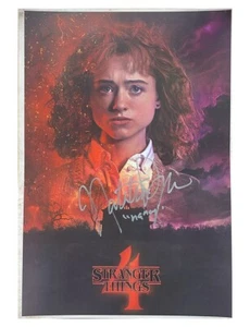 A3 Stranger Things Nancy Poster Print Signed By Natalia Dyer Authentic + COA - Picture 1 of 2