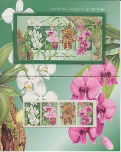 MINT 1998 AUSTRALIA + SINGAPORE ORCHIDS FLOWERS JOINT ISSUE STAMP PACK - Picture 1 of 1