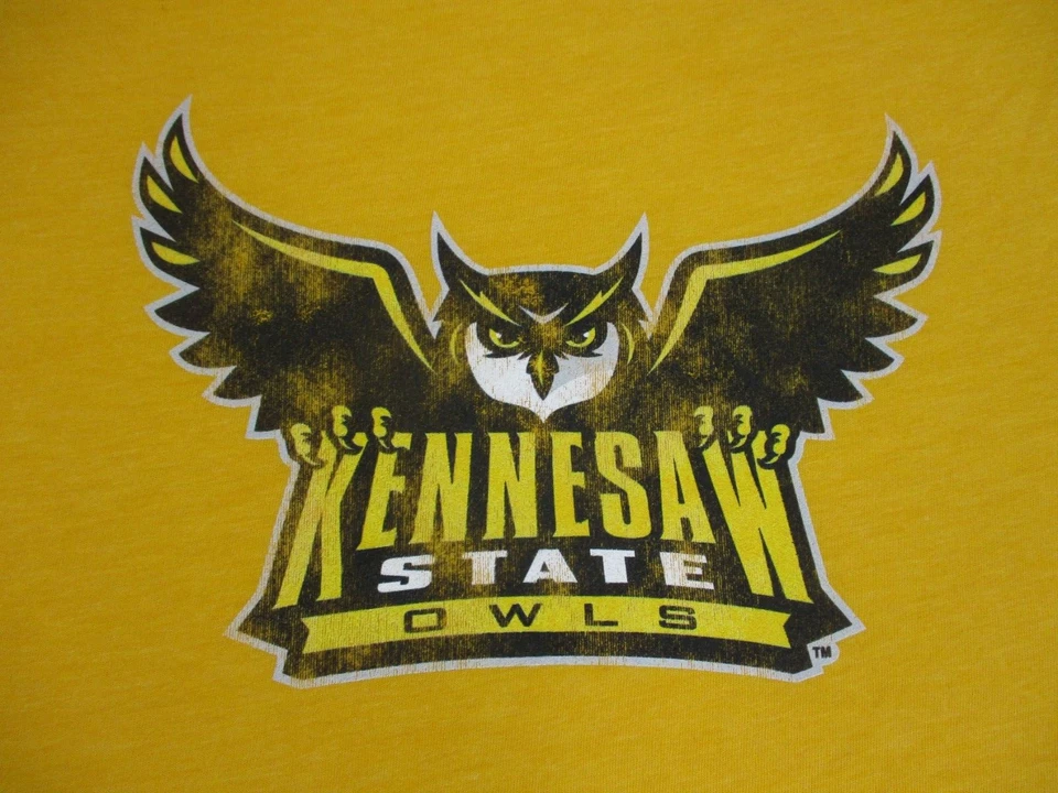 Kennesaw State Owls Shirt Adult Large Orange Gold Fanatics Sports Casual Mens - Image 1 of 4