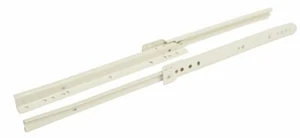 Metal Drawer Runners With Roller - BOTTOM FIX -All Sizes 300mm-550mm Cream/White - Picture 1 of 4