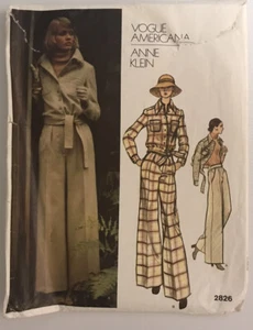 Pantalones y chaquetas Vogue 2826 vintage años 70 patrón de costura de Anne Klein talla: 10 - Imagen 1 de 12