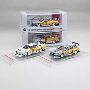 CM Model 1:64 Nissan Skyline GTRER34 LBWK Super Silhouette Lightning Nr23 Car - Picture 1 of 7