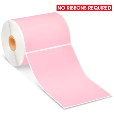 Case of 12 Uline Pink 4x6 Direct Thermal Labels For Zebra, Eltron, Sato, Datamax - Image 1 of 3