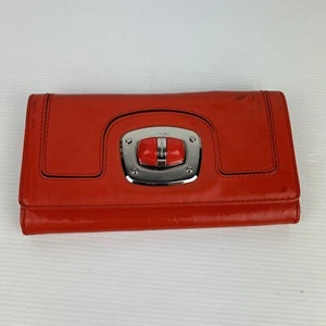Retro Red Retro Clutch Wallet Purse Karen Millen *marked Read - Picture 1 of 14