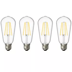 4pcs E26 LED Edison Bulbs 60W Equivalent 2700K Pendant Lamp Wall Sconce Lighting - Picture 1 of 10