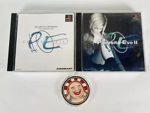 Lot 2 PS1 Parasite Eve 1 I 2 II Tested Sony Playstation Japan JP FF Square USA - Picture 1 of 7