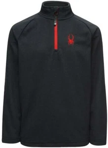 Spyder 277603 Boy's Speed Fleece Zip T-Neck (Big Kids) Black L (14/16 Big Kids) - Picture 1 of 2