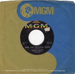 Ronnie Savoy – And The Heavens Cried 1960 MGM R&B Soul Strong VG Plays Clean - Picture 1 of 2
