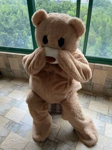 Teddy Bear of TED Adult Size Halloween Cartoon Mascot Costume Fancy Dress - Picture 1 of 2